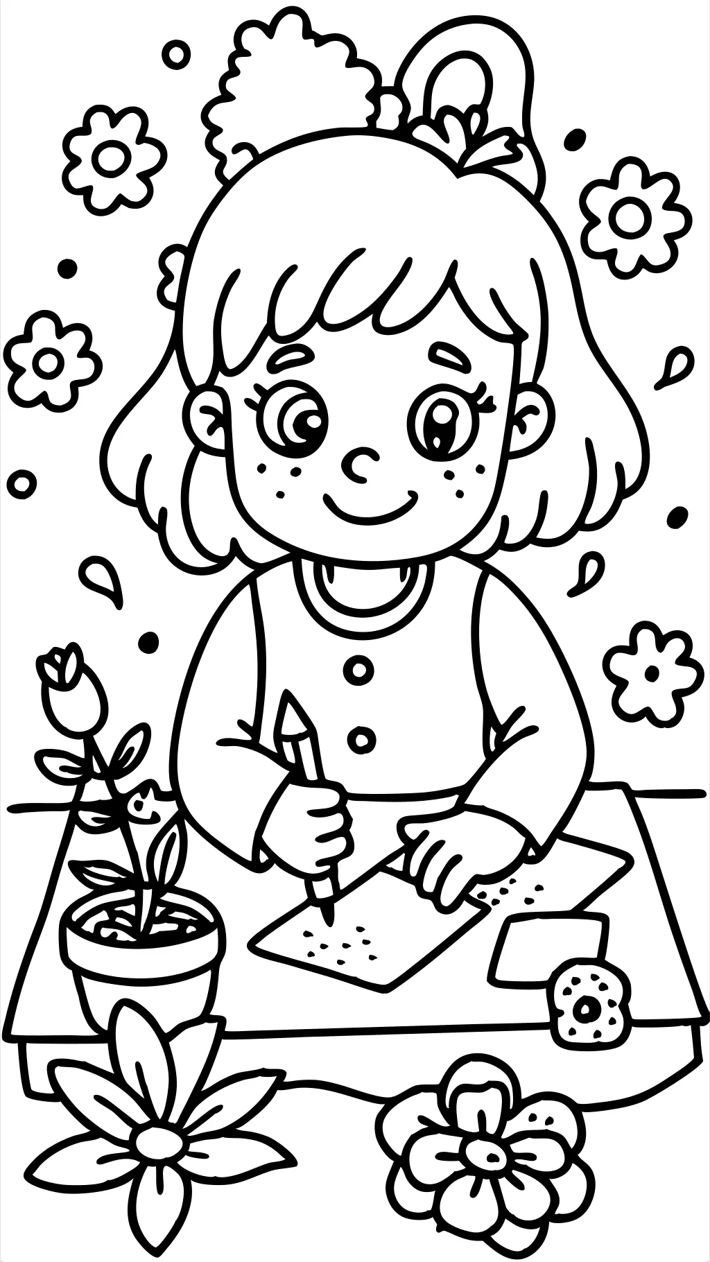 cute girl coloring pages